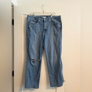 Good American Blue Straight Leg Jeans